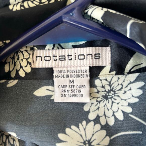 Vintage Notations button up satin floral shirt dark academia fairy whimsigoth M - Picture 13 of 16